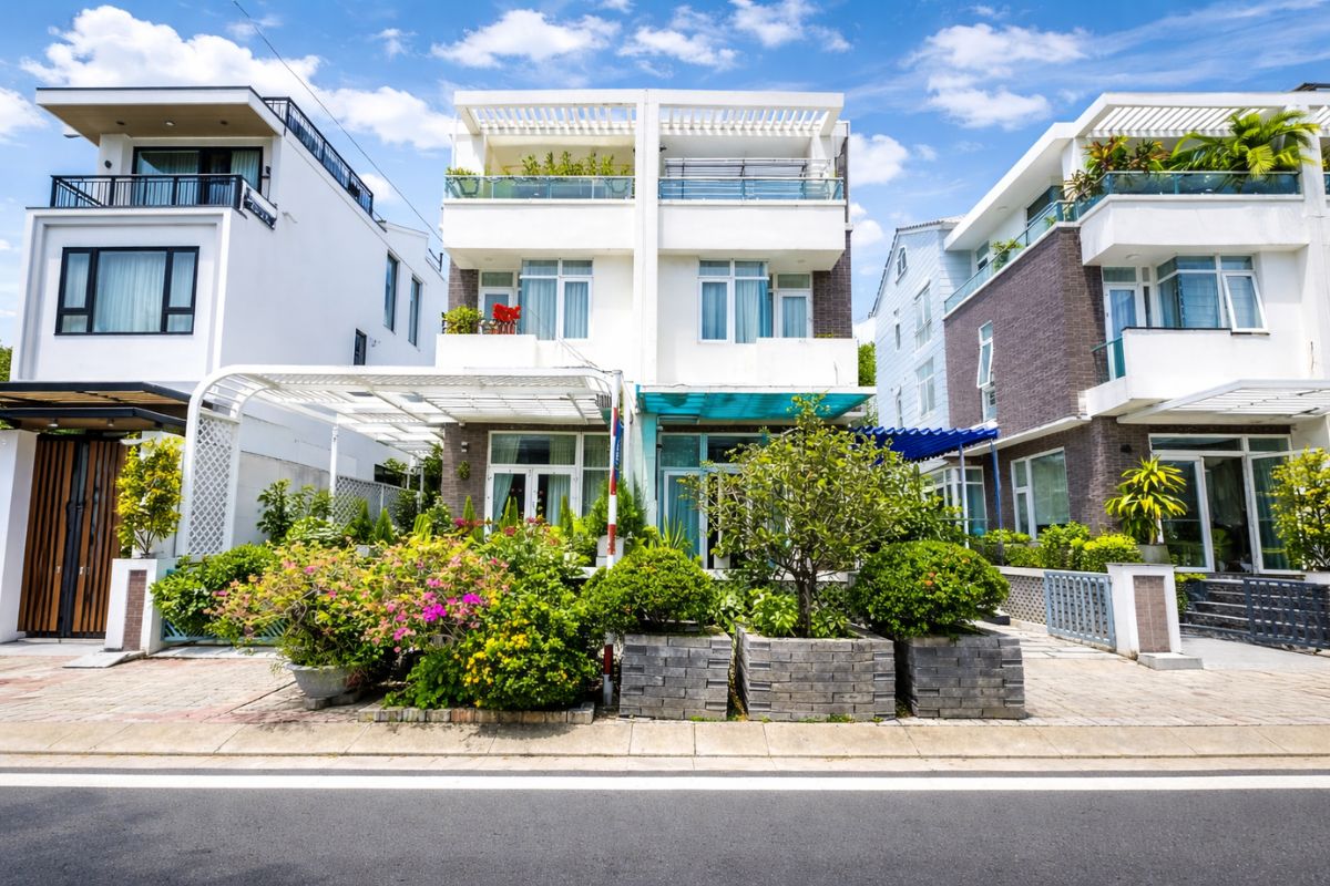 Biệt thự Jamona Golden Silk đường Bùi Văn Ba Quận 7 thiết kế hiện đại sân vườn xanh mát