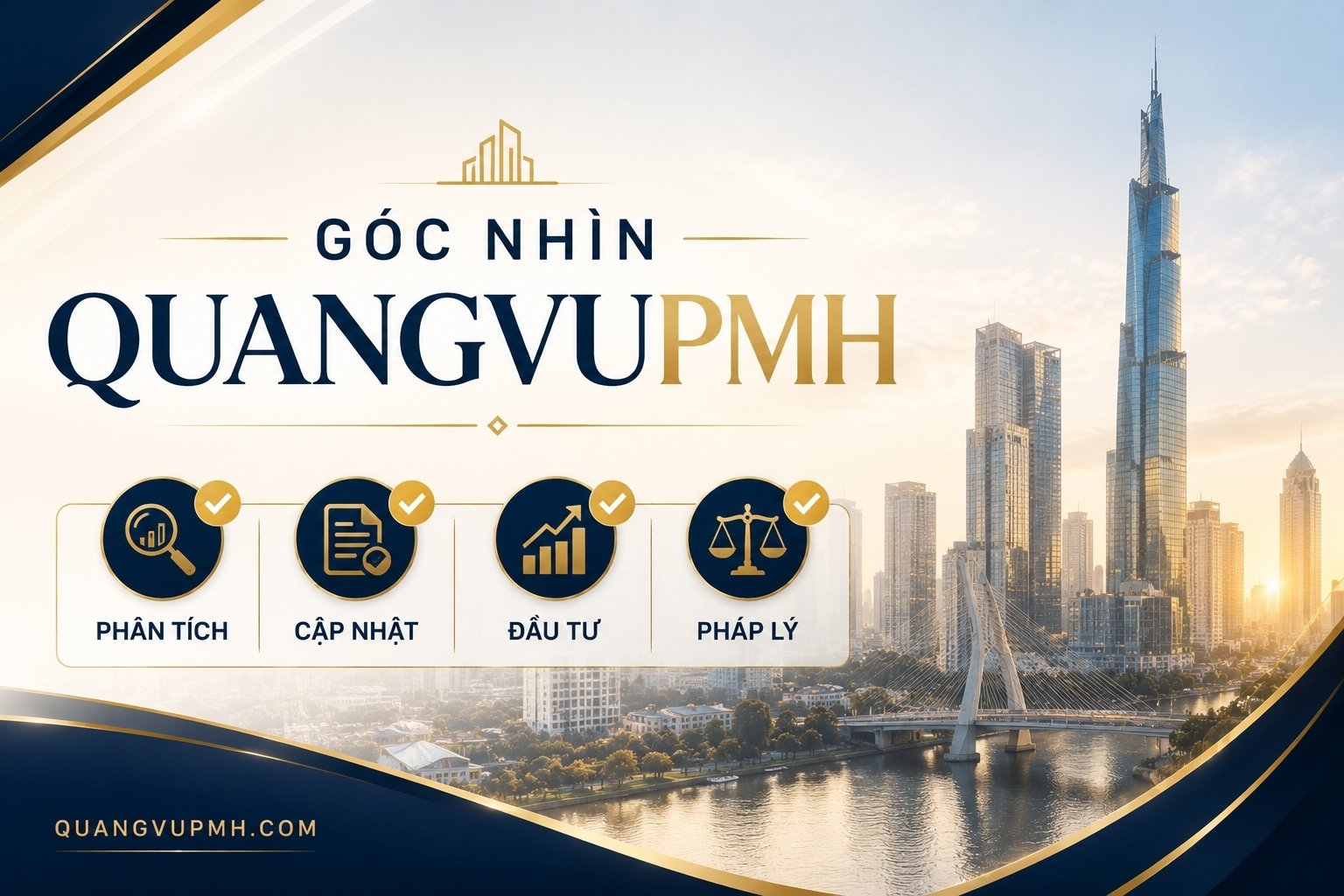 Banner Góc nhìn QuangVuPMH phân tích ý nghĩa của quy định mới về hệ số điều chỉnh giá đất đối với nhà đầu tư.
